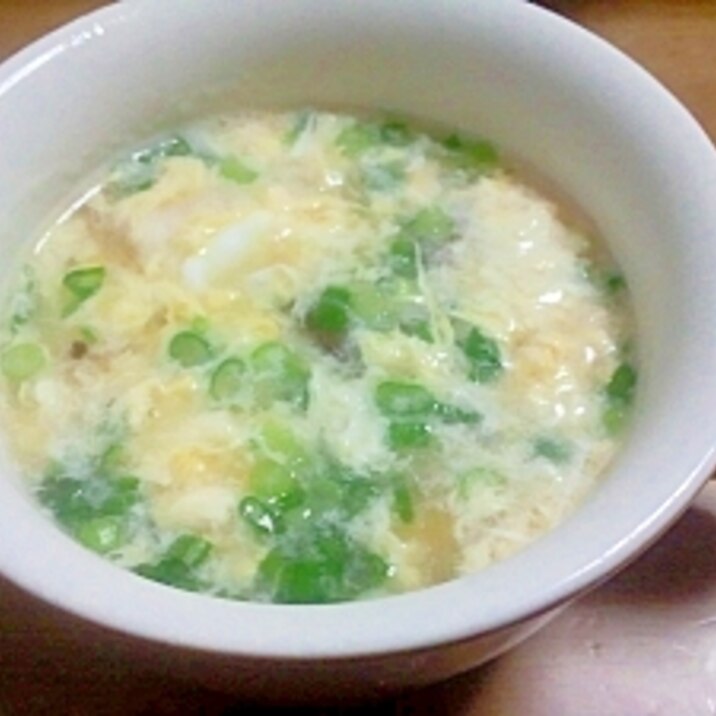 ふわふわ卵とネギの中華スープ(＾＾)簡単